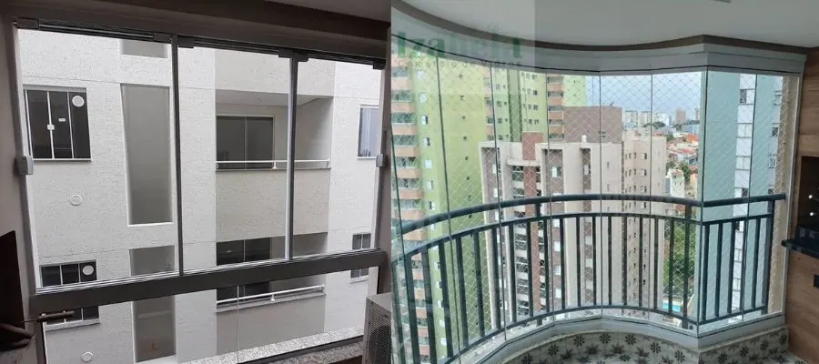 Projetos de fechamento de sacada com vidro - conjunto 3