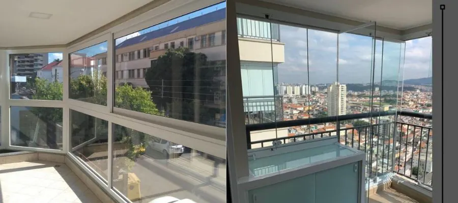 Projetos de fechamento de sacada com vidro